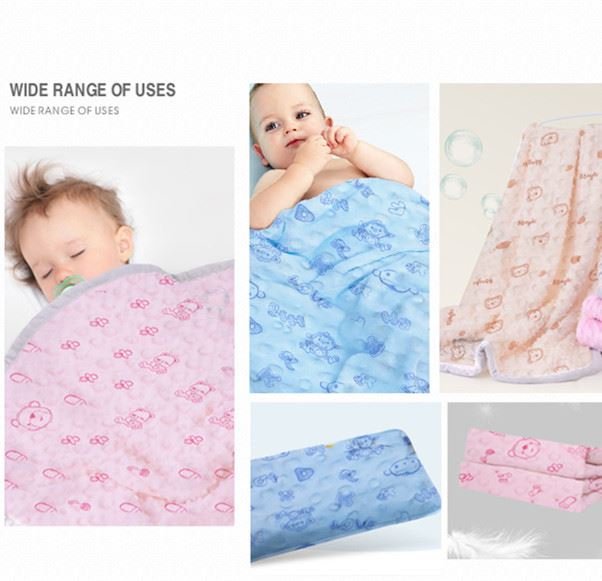 useful of embossed print minky fabric