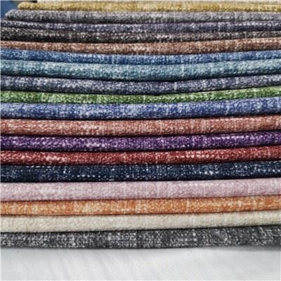 Linen Look Embossed Velvet Fabric